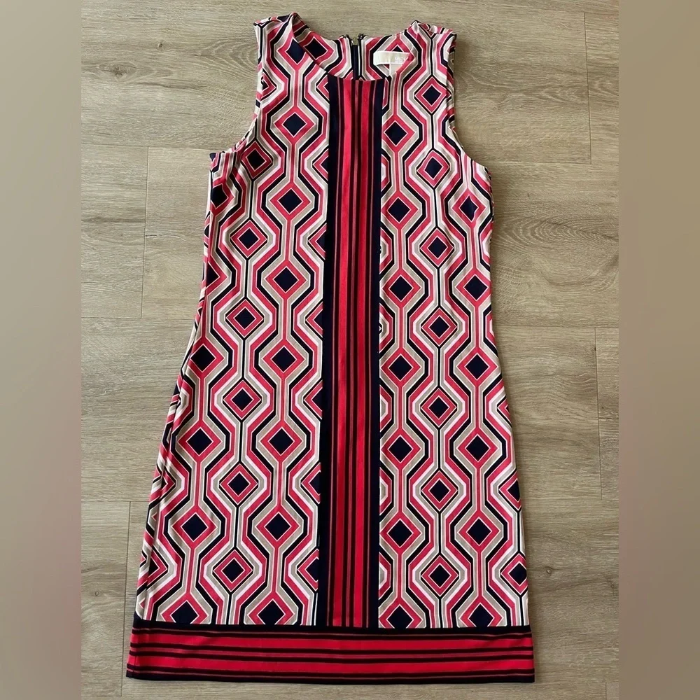 Michael Kors Geometric Pattern Sleeveless Dress SZ S